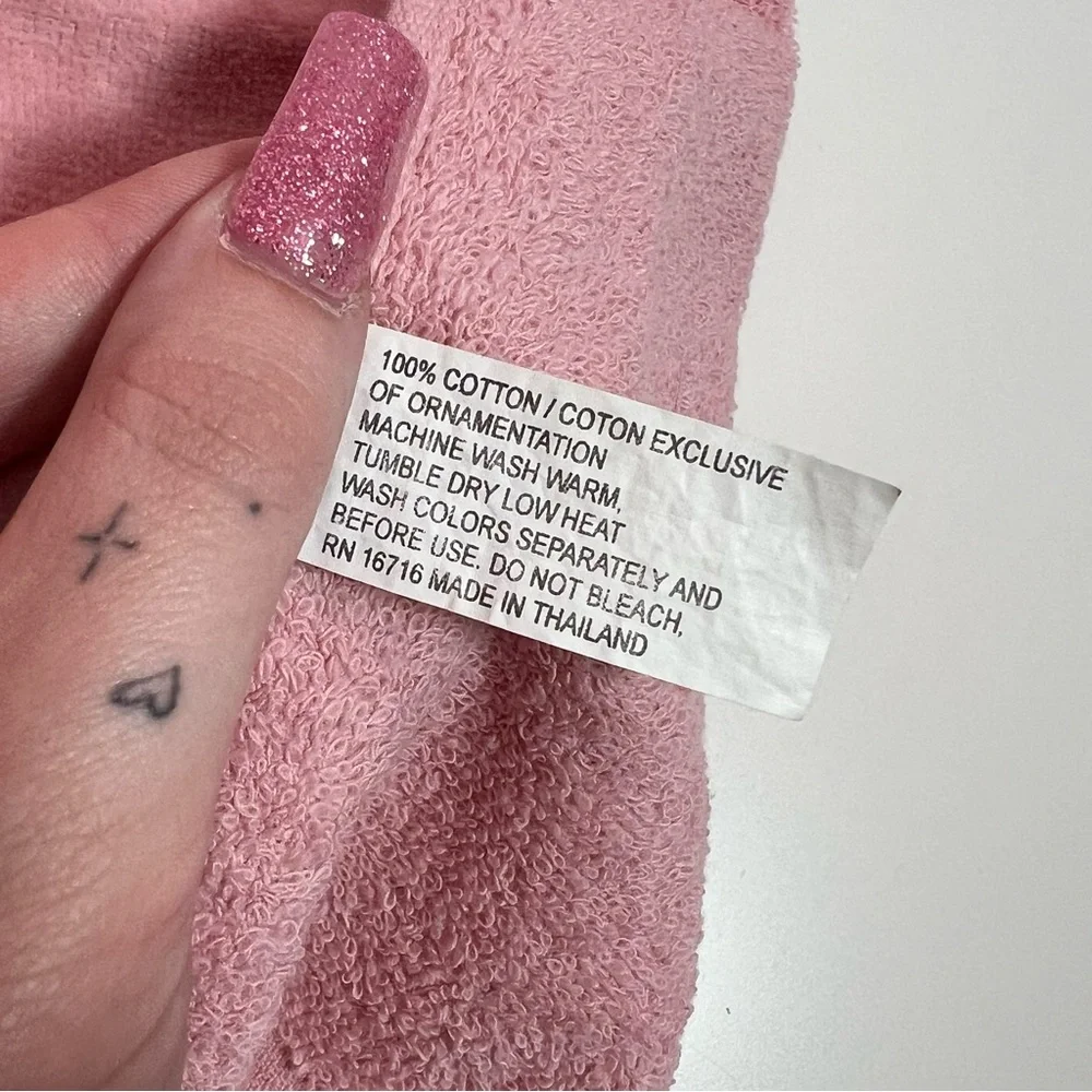 Vintage pink pastel dove bathroom hand towel